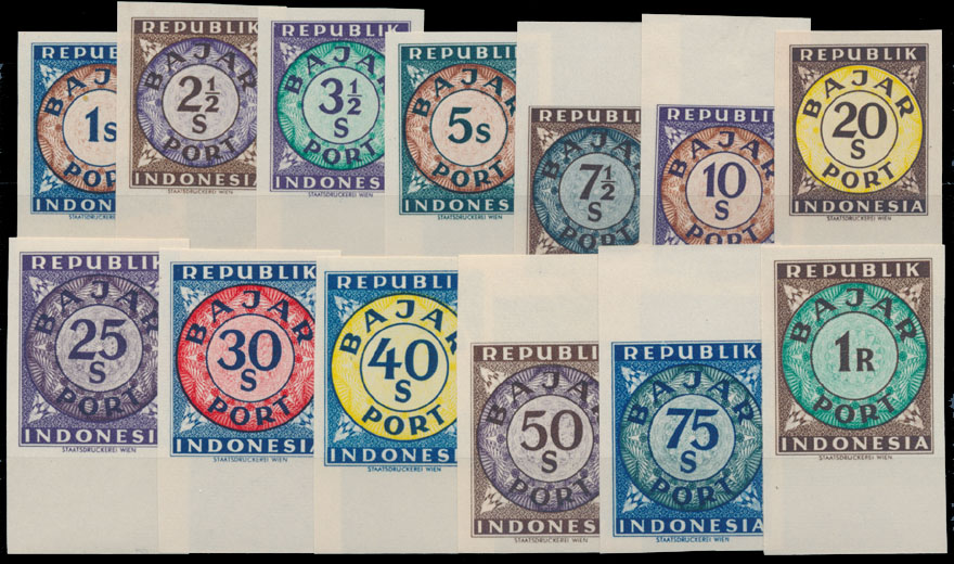 Stamp Auction - indonesia Postage due stamps - Stamp Auction #65, lot 509