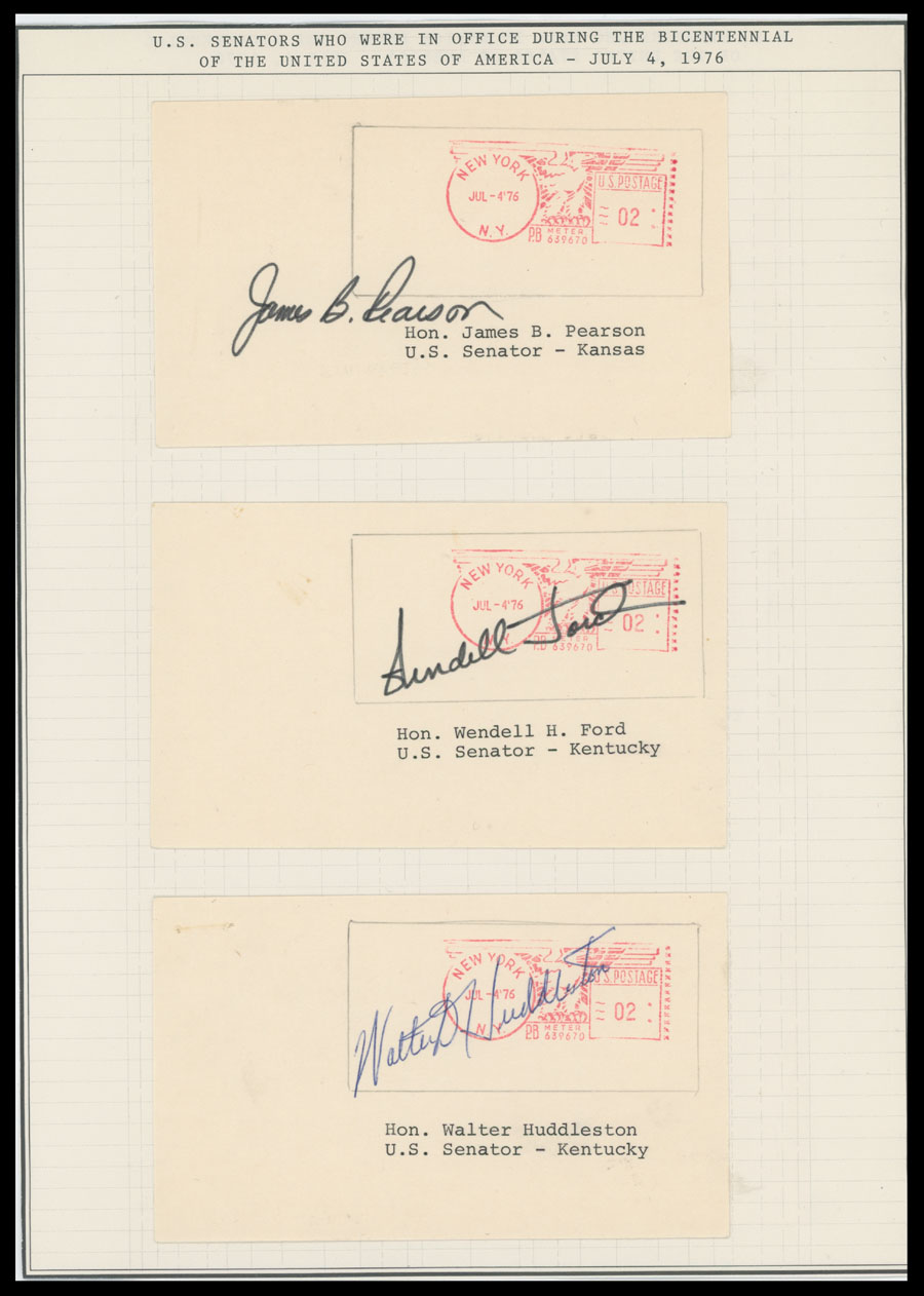 Lot 7 - autographs of famous people The Frank M. Rudon Collection -  Raritan Stamps Inc. Live Bidding Auction #89