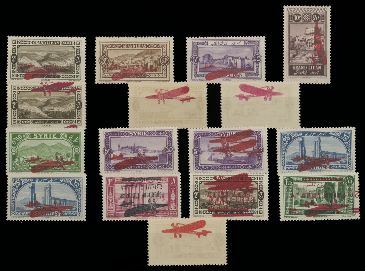 Lot 100 - 1. Worldwide Air Post Stamps and Postal History Lebanon -  Raritan Stamps Inc. Auction #93 Worldwide Air Post stamps and postal history, Zeppelin Flight items, philatelic rarities of the World
