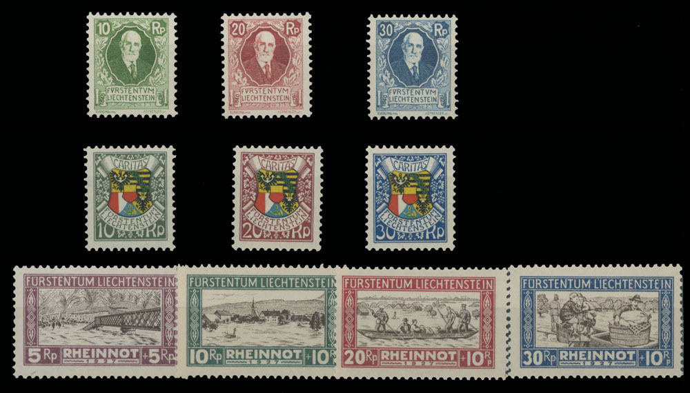 Lot 1009 - Liechtenstein semi - postal issues - Raritan Stamps Inc. Auction #93 Worldwide Air Post stamps and postal history, Zeppelin Flight items, philatelic rarities of the World Lot 1009 - Liechtenstein semi - postal issues - Raritan Stamps Inc. Auction #93 Worldwide Air Post stamps and postal history, Zeppelin Flight items, philatelic rarities of the World