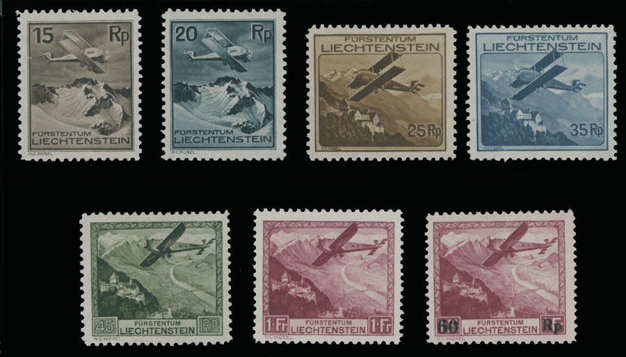 Lot 1014 - Liechtenstein air post stamps - Raritan Stamps Inc. Auction #93 Worldwide Air Post stamps and postal history, Zeppelin Flight items, philatelic rarities of the World Lot 1014 - Liechtenstein air post stamps - Raritan Stamps Inc. Auction #93 Worldwide Air Post stamps and postal history, Zeppelin Flight items, philatelic rarities of the World