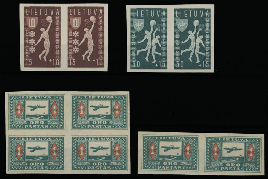 Lot 1023 - Lithuania semi - postal issues -  Raritan Stamps Inc. Auction #93 Worldwide Air Post stamps and postal history, Zeppelin Flight items, philatelic rarities of the World