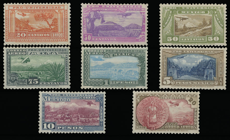 Lot 1031 - Mexico air post stamps - Raritan Stamps Inc. Auction #93 Worldwide Air Post stamps and postal history, Zeppelin Flight items, philatelic rarities of the World Lot 1031 - Mexico air post stamps - Raritan Stamps Inc. Auction #93 Worldwide Air Post stamps and postal history, Zeppelin Flight items, philatelic rarities of the World