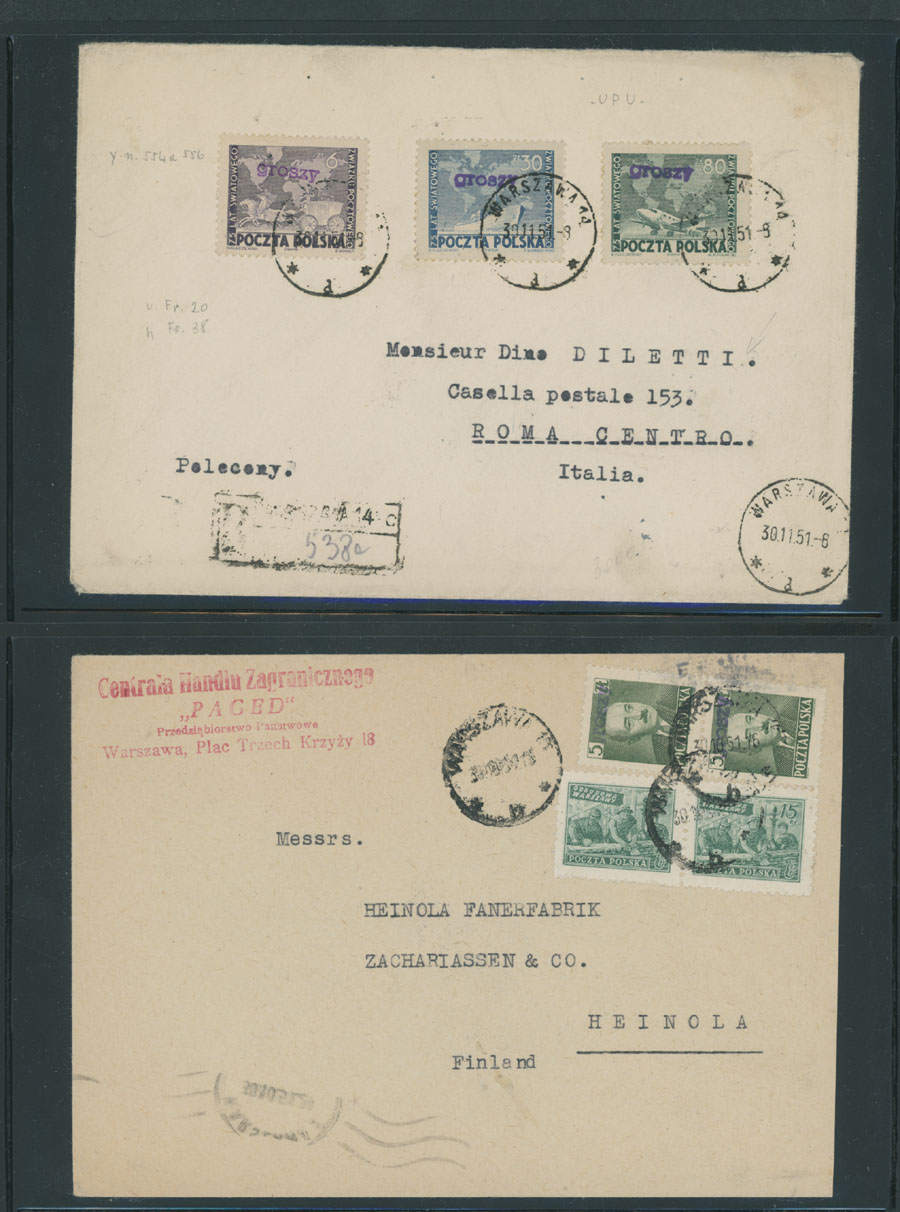 Lot 1042 - Poland  -  Raritan Stamps Inc. Auction #93 Worldwide Air Post stamps and postal history, Zeppelin Flight items, philatelic rarities of the World