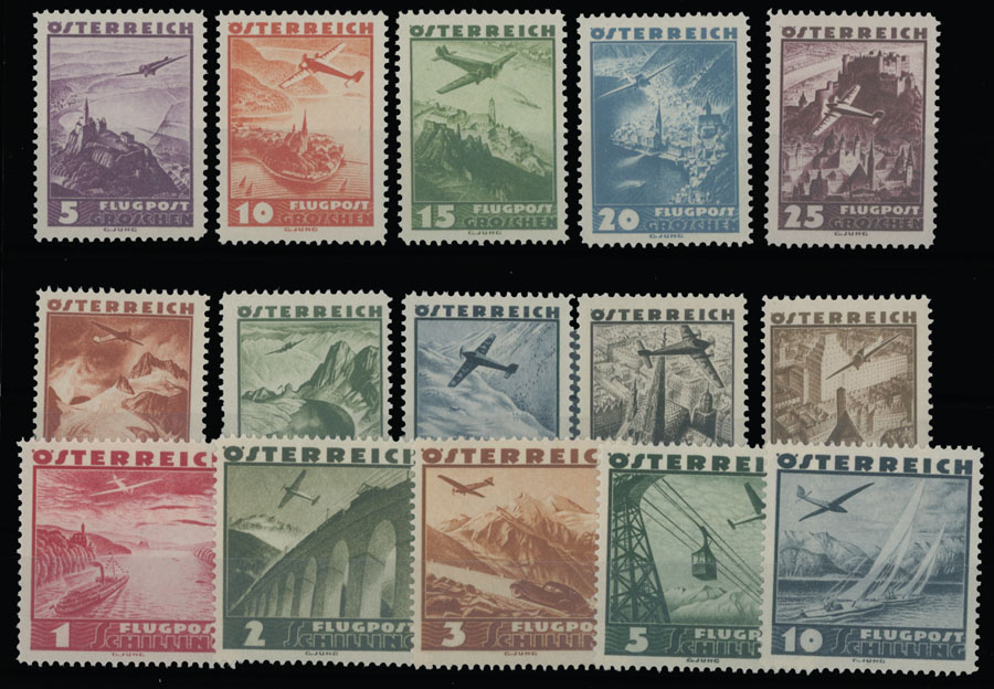 Lot 11 - 1. Worldwide Air Post Stamps and Postal History Austria -  Raritan Stamps Inc. Auction #93 Worldwide Air Post stamps and postal history, Zeppelin Flight items, philatelic rarities of the World