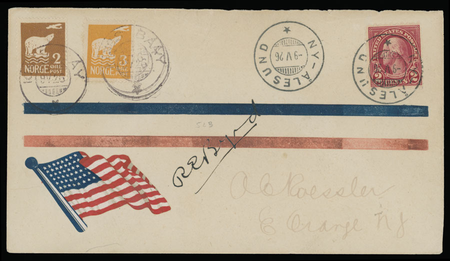 Lot 119 - 1. Worldwide Air Post Stamps and Postal History Norway -  Raritan Stamps Inc. Auction #93 Worldwide Air Post stamps and postal history, Zeppelin Flight items, philatelic rarities of the World