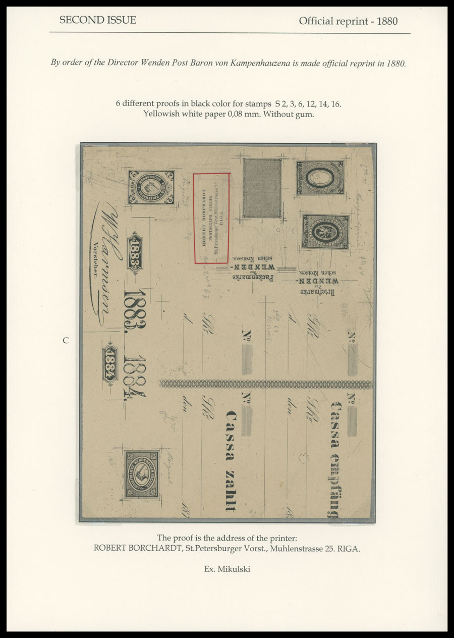 Lot 1386 - russia. wenden A Part of the Livonia Highly Awarded Collection - Raritan Stamps Inc. Auction #93 Worldwide Air Post stamps and postal history, Zeppelin Flight items, philatelic rarities of the World Lot 1386 - russia. wenden A Part of the Livonia Highly Awarded Collection - Raritan Stamps Inc. Auction #93 Worldwide Air Post stamps and postal history, Zeppelin Flight items, philatelic rarities of the World
