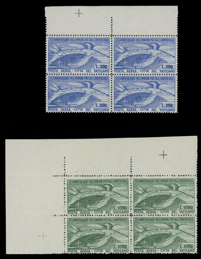 Lot 1496 - Vatican City air post stamps - Raritan Stamps Inc. Auction #93 Worldwide Air Post stamps and postal history, Zeppelin Flight items, philatelic rarities of the World Lot 1496 - Vatican City air post stamps - Raritan Stamps Inc. Auction #93 Worldwide Air Post stamps and postal history, Zeppelin Flight items, philatelic rarities of the World