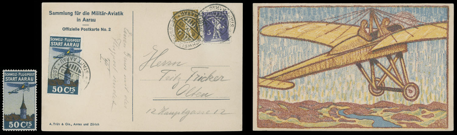Lot 158 - 1. Worldwide Air Post Stamps and Postal History Switzerland - Raritan Stamps Inc. Auction #93 Worldwide Air Post stamps and postal history, Zeppelin Flight items, philatelic rarities of the World Lot 158 - 1. Worldwide Air Post Stamps and Postal History Switzerland - Raritan Stamps Inc. Auction #93 Worldwide Air Post stamps and postal history, Zeppelin Flight items, philatelic rarities of the World