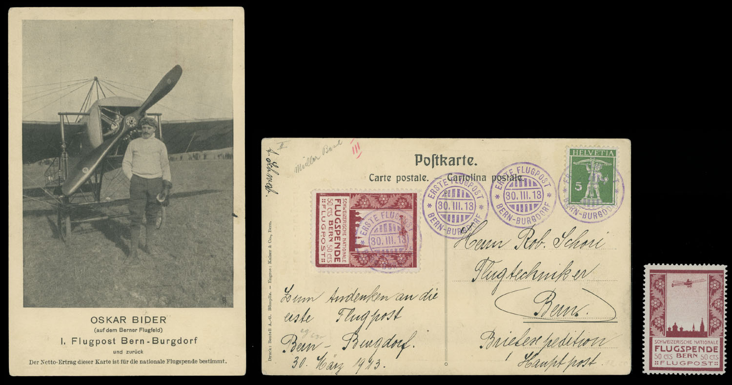 Lot 160 - 1. Worldwide Air Post Stamps and Postal History Switzerland - Raritan Stamps Inc. Auction #93 Worldwide Air Post stamps and postal history, Zeppelin Flight items, philatelic rarities of the World Lot 160 - 1. Worldwide Air Post Stamps and Postal History Switzerland - Raritan Stamps Inc. Auction #93 Worldwide Air Post stamps and postal history, Zeppelin Flight items, philatelic rarities of the World