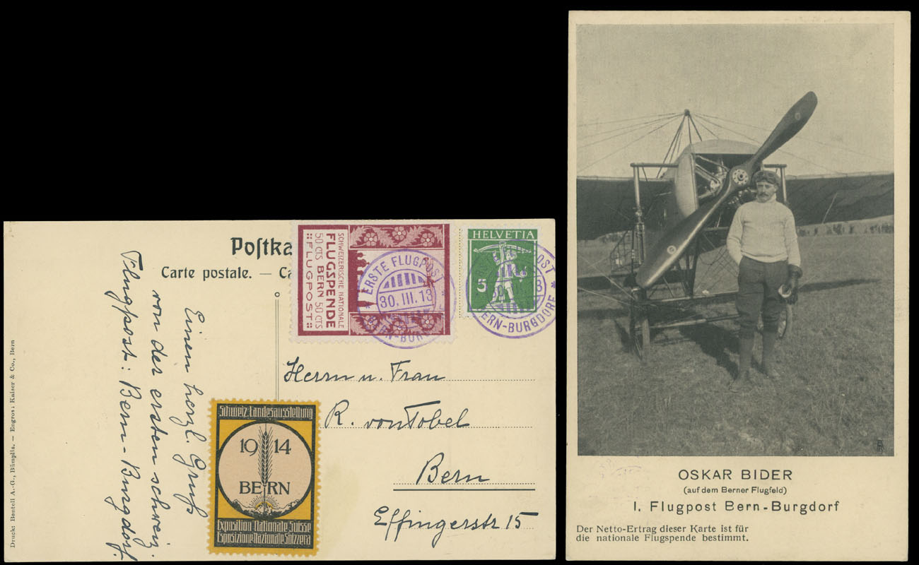Lot 161 - 1. Worldwide Air Post Stamps and Postal History Switzerland - Raritan Stamps Inc. Auction #93 Worldwide Air Post stamps and postal history, Zeppelin Flight items, philatelic rarities of the World Lot 161 - 1. Worldwide Air Post Stamps and Postal History Switzerland - Raritan Stamps Inc. Auction #93 Worldwide Air Post stamps and postal history, Zeppelin Flight items, philatelic rarities of the World