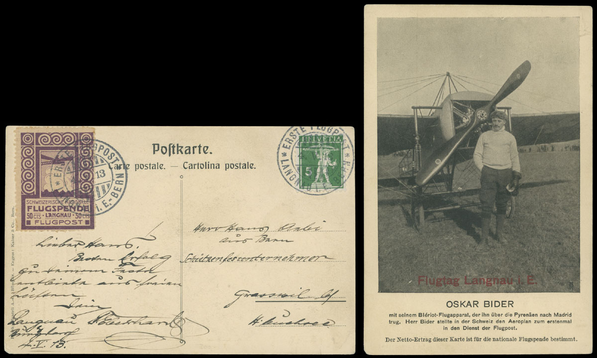 Lot 165 - 1. Worldwide Air Post Stamps and Postal History Switzerland - Raritan Stamps Inc. Auction #93 Worldwide Air Post stamps and postal history, Zeppelin Flight items, philatelic rarities of the World Lot 165 - 1. Worldwide Air Post Stamps and Postal History Switzerland - Raritan Stamps Inc. Auction #93 Worldwide Air Post stamps and postal history, Zeppelin Flight items, philatelic rarities of the World