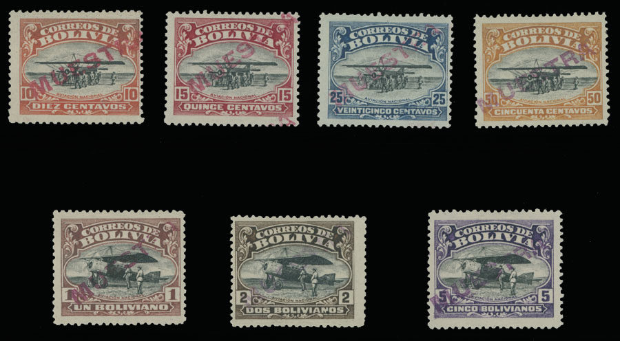 Lot 17 - 1. Worldwide Air Post Stamps and Postal History bolivia -  Raritan Stamps Inc. Auction #93 Worldwide Air Post stamps and postal history, Zeppelin Flight items, philatelic rarities of the World