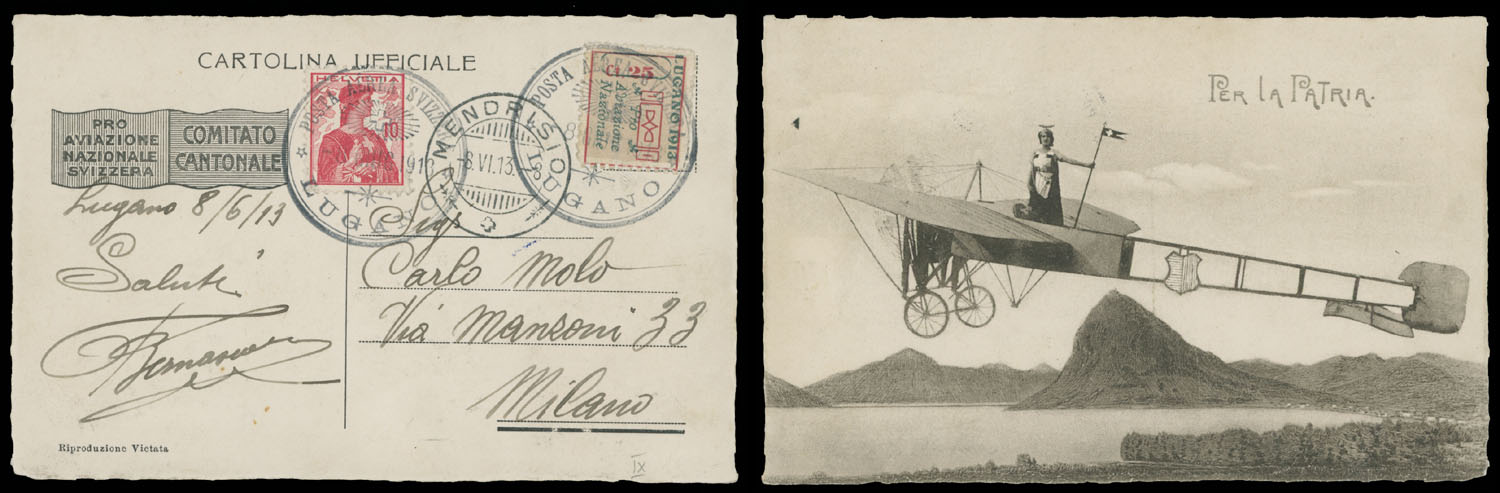 Lot 170 - 1. Worldwide Air Post Stamps and Postal History Switzerland - Raritan Stamps Inc. Auction #93 Worldwide Air Post stamps and postal history, Zeppelin Flight items, philatelic rarities of the World Lot 170 - 1. Worldwide Air Post Stamps and Postal History Switzerland - Raritan Stamps Inc. Auction #93 Worldwide Air Post stamps and postal history, Zeppelin Flight items, philatelic rarities of the World