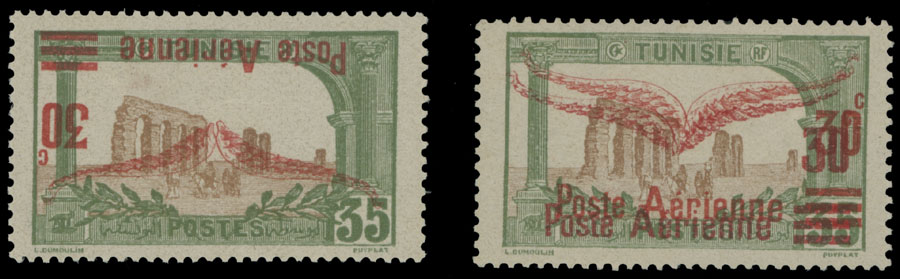 Lot 177 - 1. Worldwide Air Post Stamps and Postal History Tunisia -  Raritan Stamps Inc. Auction #93 Worldwide Air Post stamps and postal history, Zeppelin Flight items, philatelic rarities of the World