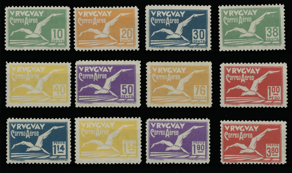 Lot 178 - 1. Worldwide Air Post Stamps and Postal History Uruguay -  Raritan Stamps Inc. Auction #93 Worldwide Air Post stamps and postal history, Zeppelin Flight items, philatelic rarities of the World