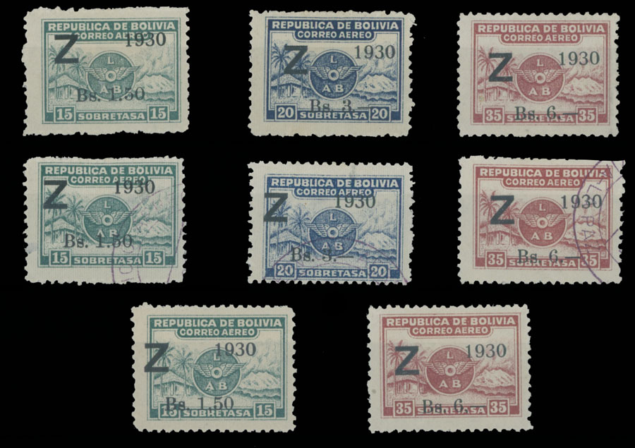 Lot 206 - 2. Worldwide Zeppelin Flights bolivia -  Raritan Stamps Inc. Auction #93 Worldwide Air Post stamps and postal history, Zeppelin Flight items, philatelic rarities of the World