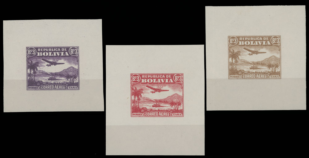 Lot 24 - 1. Worldwide Air Post Stamps and Postal History bolivia -  Raritan Stamps Inc. Auction #93 Worldwide Air Post stamps and postal history, Zeppelin Flight items, philatelic rarities of the World