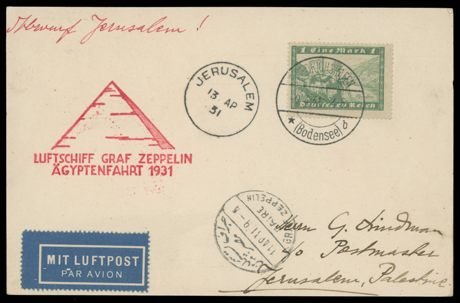 Lot 241 - 2. Worldwide Zeppelin Flights germany - Raritan Stamps Inc. Auction #93 Worldwide Air Post stamps and postal history, Zeppelin Flight items, philatelic rarities of the World Lot 241 - 2. Worldwide Zeppelin Flights germany - Raritan Stamps Inc. Auction #93 Worldwide Air Post stamps and postal history, Zeppelin Flight items, philatelic rarities of the World