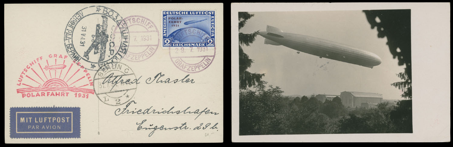 Lot 244 - 2. Worldwide Zeppelin Flights germany - Raritan Stamps Inc. Auction #93 Worldwide Air Post stamps and postal history, Zeppelin Flight items, philatelic rarities of the World Lot 244 - 2. Worldwide Zeppelin Flights germany - Raritan Stamps Inc. Auction #93 Worldwide Air Post stamps and postal history, Zeppelin Flight items, philatelic rarities of the World