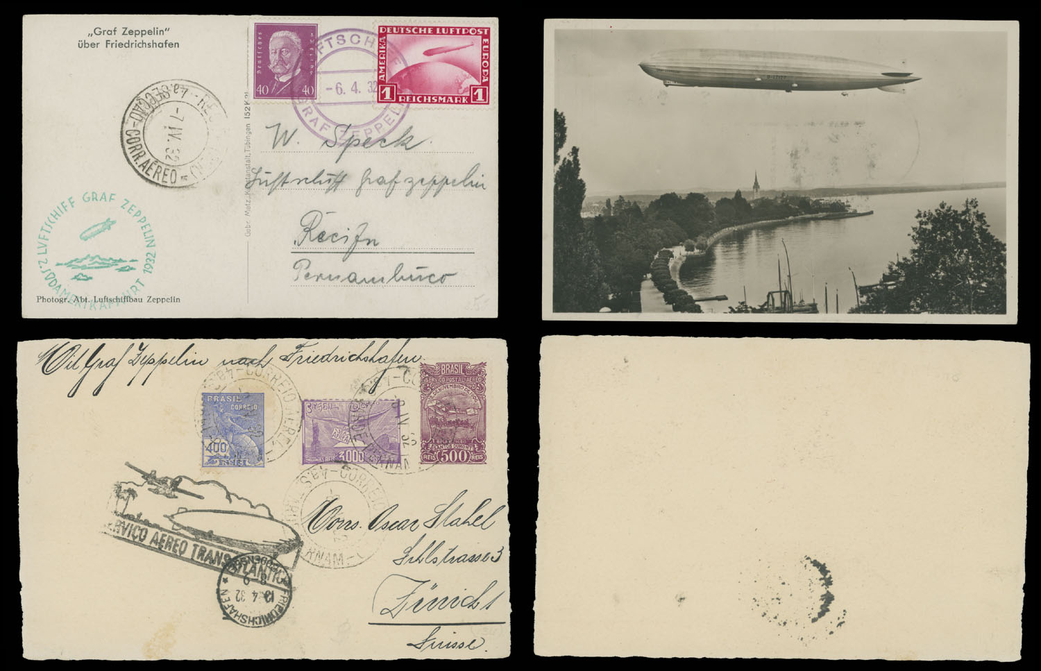 Lot 248 - 2. Worldwide Zeppelin Flights germany - Raritan Stamps Inc. Auction #93 Worldwide Air Post stamps and postal history, Zeppelin Flight items, philatelic rarities of the World Lot 248 - 2. Worldwide Zeppelin Flights germany - Raritan Stamps Inc. Auction #93 Worldwide Air Post stamps and postal history, Zeppelin Flight items, philatelic rarities of the World