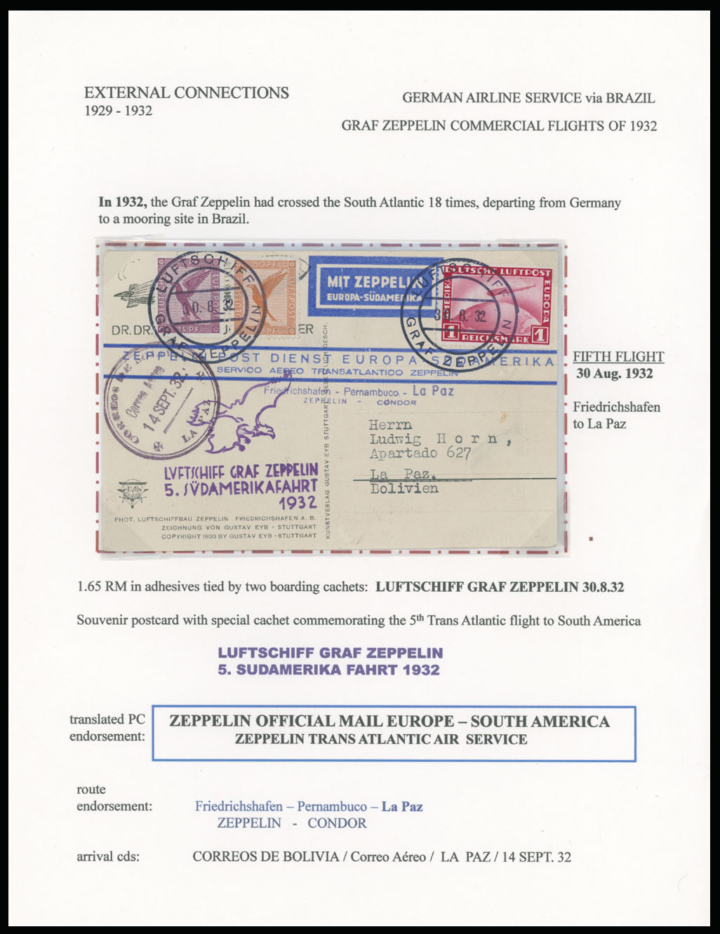 Lot 249 - 2. Worldwide Zeppelin Flights germany - Raritan Stamps Inc. Auction #93 Worldwide Air Post stamps and postal history, Zeppelin Flight items, philatelic rarities of the World Lot 249 - 2. Worldwide Zeppelin Flights germany - Raritan Stamps Inc. Auction #93 Worldwide Air Post stamps and postal history, Zeppelin Flight items, philatelic rarities of the World
