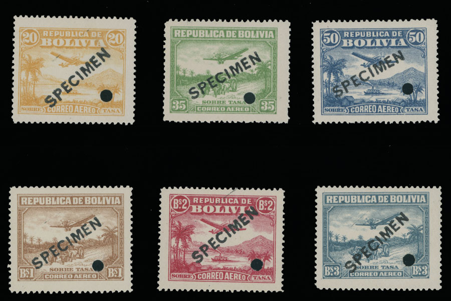 Lot 25 - 1. Worldwide Air Post Stamps and Postal History bolivia - Raritan Stamps Inc. Auction #93 Worldwide Air Post stamps and postal history, Zeppelin Flight items, philatelic rarities of the World Lot 25 - 1. Worldwide Air Post Stamps and Postal History bolivia - Raritan Stamps Inc. Auction #93 Worldwide Air Post stamps and postal history, Zeppelin Flight items, philatelic rarities of the World