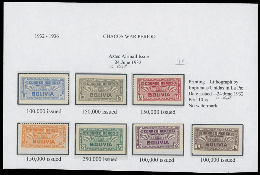 Lot 26 - 1. Worldwide Air Post Stamps and Postal History bolivia - Raritan Stamps Inc. Auction #93 Worldwide Air Post stamps and postal history, Zeppelin Flight items, philatelic rarities of the World Lot 26 - 1. Worldwide Air Post Stamps and Postal History bolivia - Raritan Stamps Inc. Auction #93 Worldwide Air Post stamps and postal history, Zeppelin Flight items, philatelic rarities of the World