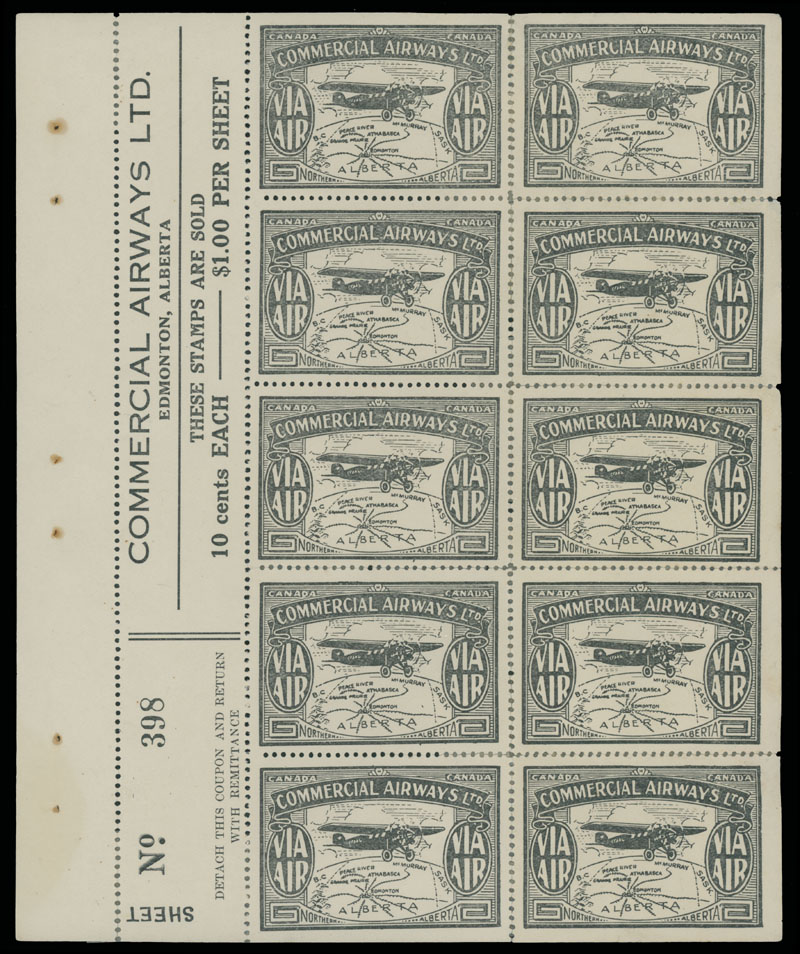 Lot 42 - 1. Worldwide Air Post Stamps and Postal History Canada - Raritan Stamps Inc. Auction #93 Worldwide Air Post stamps and postal history, Zeppelin Flight items, philatelic rarities of the World Lot 42 - 1. Worldwide Air Post Stamps and Postal History Canada - Raritan Stamps Inc. Auction #93 Worldwide Air Post stamps and postal history, Zeppelin Flight items, philatelic rarities of the World
