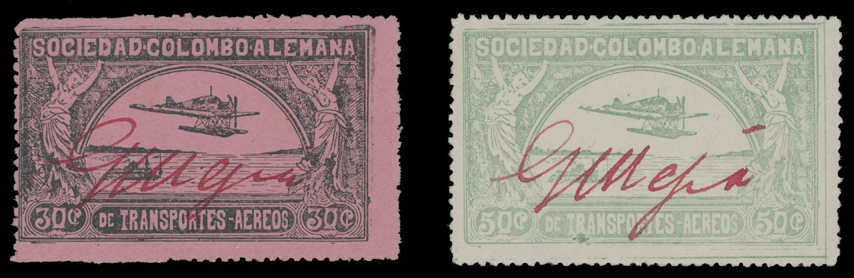 Lot 54 - 1. Worldwide Air Post Stamps and Postal History Colombia - SCADTA Items - Raritan Stamps Inc. Auction #93 Worldwide Air Post stamps and postal history, Zeppelin Flight items, philatelic rarities of the World Lot 54 - 1. Worldwide Air Post Stamps and Postal History Colombia - SCADTA Items - Raritan Stamps Inc. Auction #93 Worldwide Air Post stamps and postal history, Zeppelin Flight items, philatelic rarities of the World