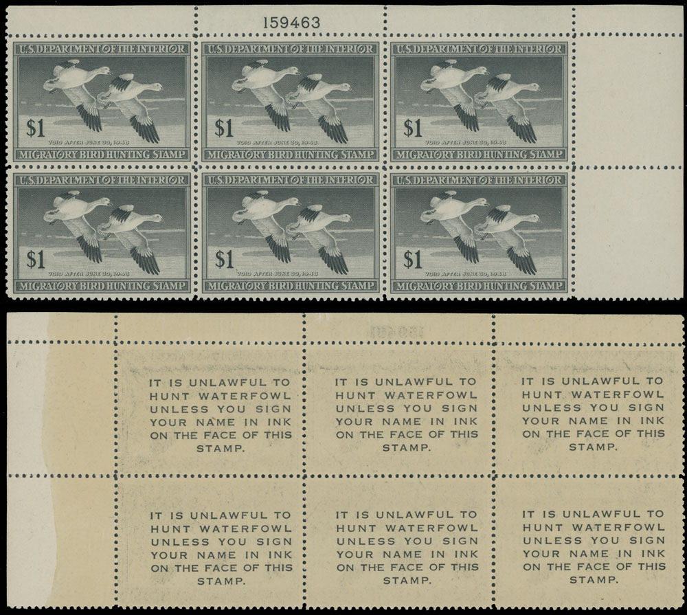 Lot 560 - 3. United States Hunting Permit Stamps -  Raritan Stamps Inc. Auction #93 Worldwide Air Post stamps and postal history, Zeppelin Flight items, philatelic rarities of the World