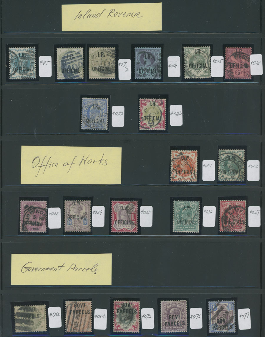 Lot 583 - 4. Great Britain official stamps - Raritan Stamps Inc. Auction #93 Worldwide Air Post stamps and postal history, Zeppelin Flight items, philatelic rarities of the World Lot 583 - 4. Great Britain official stamps - Raritan Stamps Inc. Auction #93 Worldwide Air Post stamps and postal history, Zeppelin Flight items, philatelic rarities of the World
