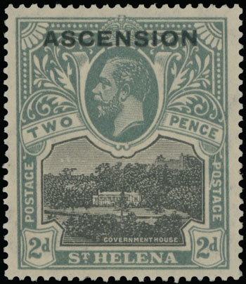 Lot 586 - 5. British Commonwealth Ascension -  Raritan Stamps Inc. Auction #93 Worldwide Air Post stamps and postal history, Zeppelin Flight items, philatelic rarities of the World