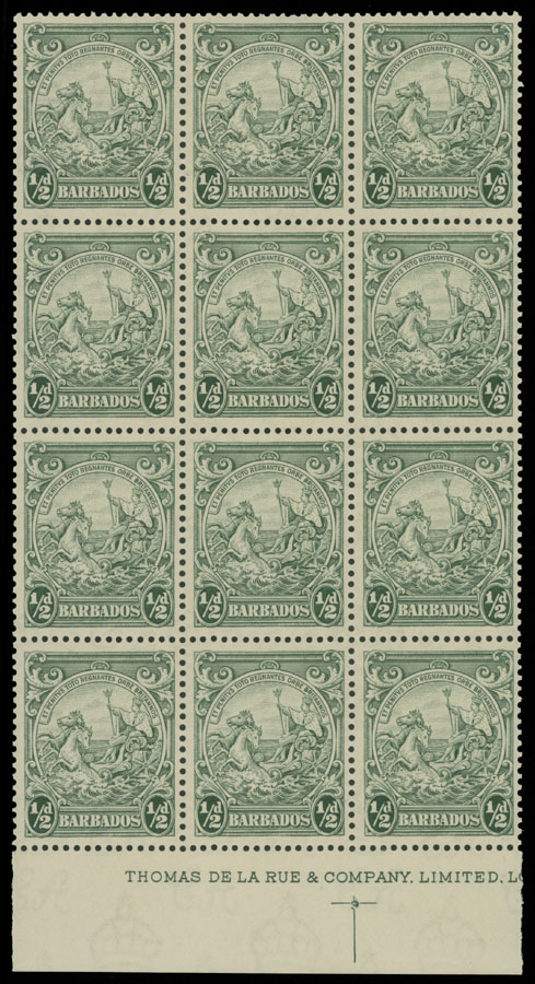 Lot 594 - 5. British Commonwealth barbados -  Raritan Stamps Inc. Auction #93 Worldwide Air Post stamps and postal history, Zeppelin Flight items, philatelic rarities of the World