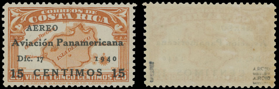 Lot 60 - 1. Worldwide Air Post Stamps and Postal History Costa Rica - Raritan Stamps Inc. Auction #93 Worldwide Air Post stamps and postal history, Zeppelin Flight items, philatelic rarities of the World Lot 60 - 1. Worldwide Air Post Stamps and Postal History Costa Rica - Raritan Stamps Inc. Auction #93 Worldwide Air Post stamps and postal history, Zeppelin Flight items, philatelic rarities of the World