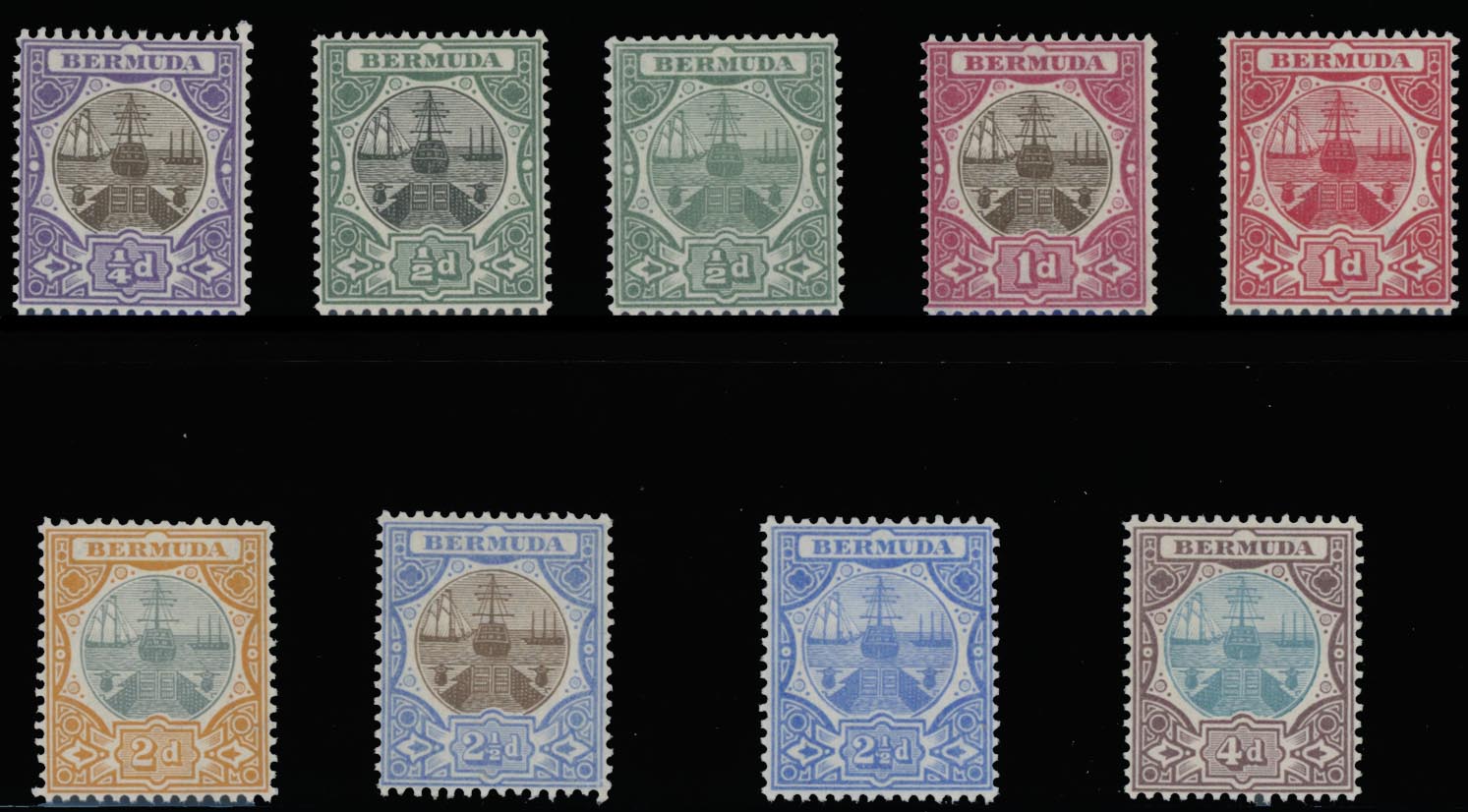 Lot 609 - 5. British Commonwealth Bermuda -  Raritan Stamps Inc. Auction #93 Worldwide Air Post stamps and postal history, Zeppelin Flight items, philatelic rarities of the World