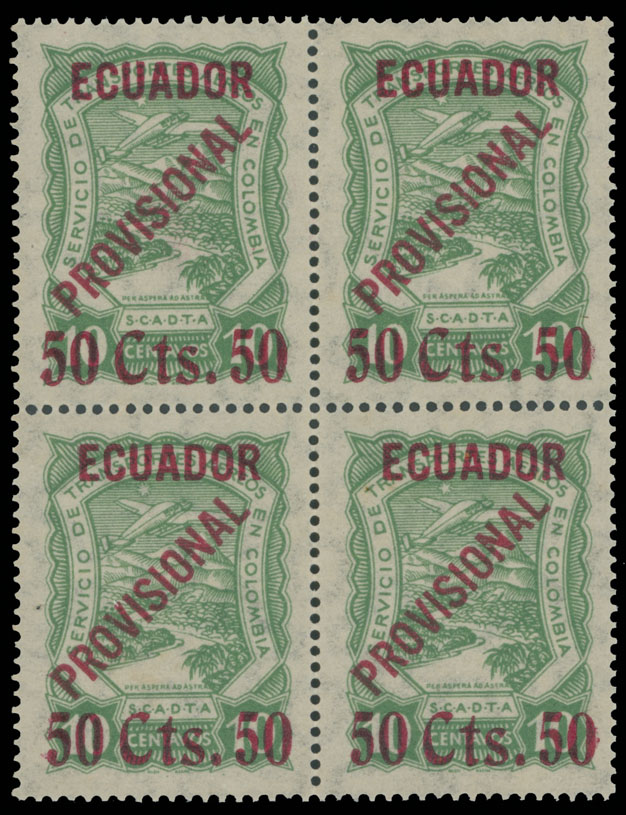 Lot 63 - 1. Worldwide Air Post Stamps and Postal History Ecuador - Raritan Stamps Inc. Auction #93 Worldwide Air Post stamps and postal history, Zeppelin Flight items, philatelic rarities of the World Lot 63 - 1. Worldwide Air Post Stamps and Postal History Ecuador - Raritan Stamps Inc. Auction #93 Worldwide Air Post stamps and postal history, Zeppelin Flight items, philatelic rarities of the World