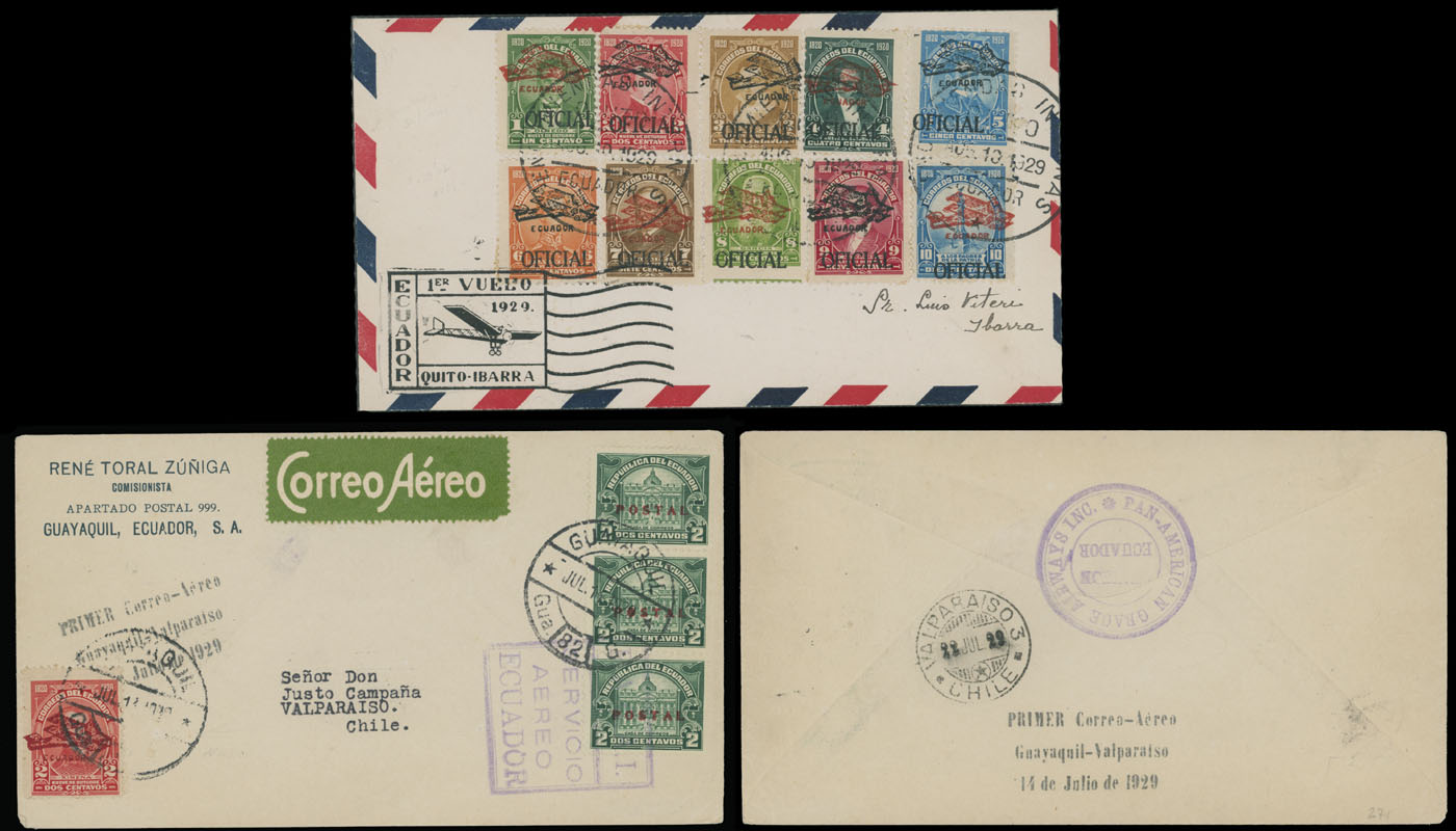 Lot 64 - 1. Worldwide Air Post Stamps and Postal History Ecuador - Raritan Stamps Inc. Auction #93 Worldwide Air Post stamps and postal history, Zeppelin Flight items, philatelic rarities of the World Lot 64 - 1. Worldwide Air Post Stamps and Postal History Ecuador - Raritan Stamps Inc. Auction #93 Worldwide Air Post stamps and postal history, Zeppelin Flight items, philatelic rarities of the World
