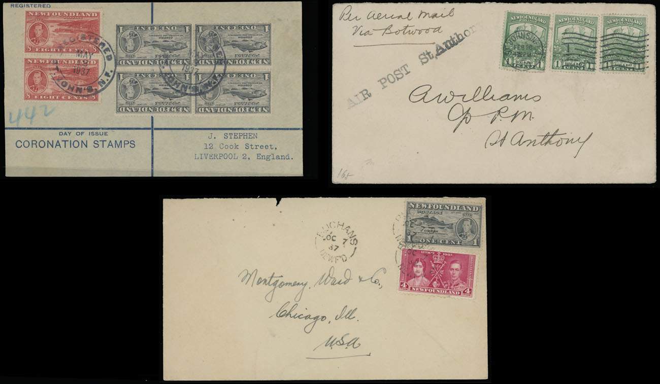 Lot 655 - 6. British North America Newfoundland - Postal History Group - Raritan Stamps Inc. Auction #93 Worldwide Air Post stamps and postal history, Zeppelin Flight items, philatelic rarities of the World Lot 655 - 6. British North America Newfoundland - Postal History Group - Raritan Stamps Inc. Auction #93 Worldwide Air Post stamps and postal history, Zeppelin Flight items, philatelic rarities of the World