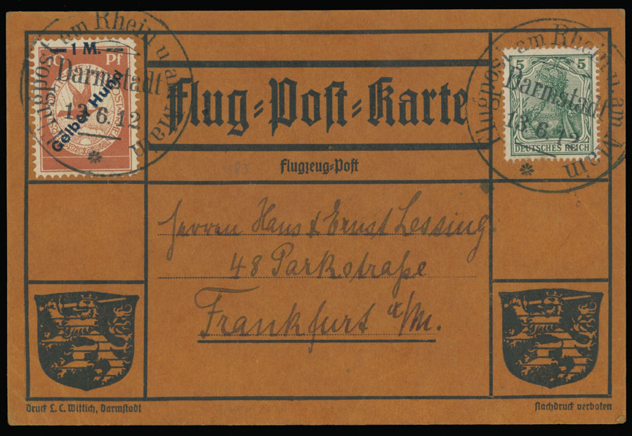 Lot 74 - 1. Worldwide Air Post Stamps and Postal History germany - Raritan Stamps Inc. Auction #93 Worldwide Air Post stamps and postal history, Zeppelin Flight items, philatelic rarities of the World Lot 74 - 1. Worldwide Air Post Stamps and Postal History germany - Raritan Stamps Inc. Auction #93 Worldwide Air Post stamps and postal history, Zeppelin Flight items, philatelic rarities of the World