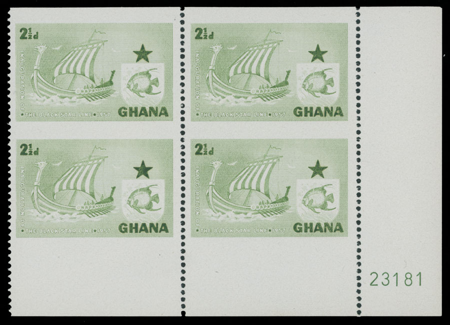 Lot 769 - 8. British Commonwealth (C-Z) ghana -  Raritan Stamps Inc. Auction #93 Worldwide Air Post stamps and postal history, Zeppelin Flight items, philatelic rarities of the World