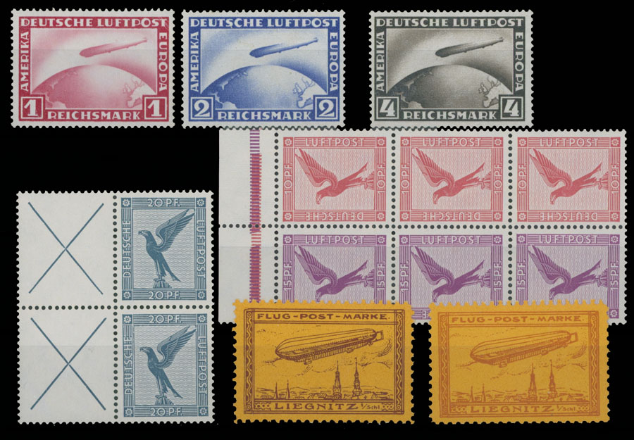 Lot 77 - 1. Worldwide Air Post Stamps and Postal History germany -  Raritan Stamps Inc. Auction #93 Worldwide Air Post stamps and postal history, Zeppelin Flight items, philatelic rarities of the World