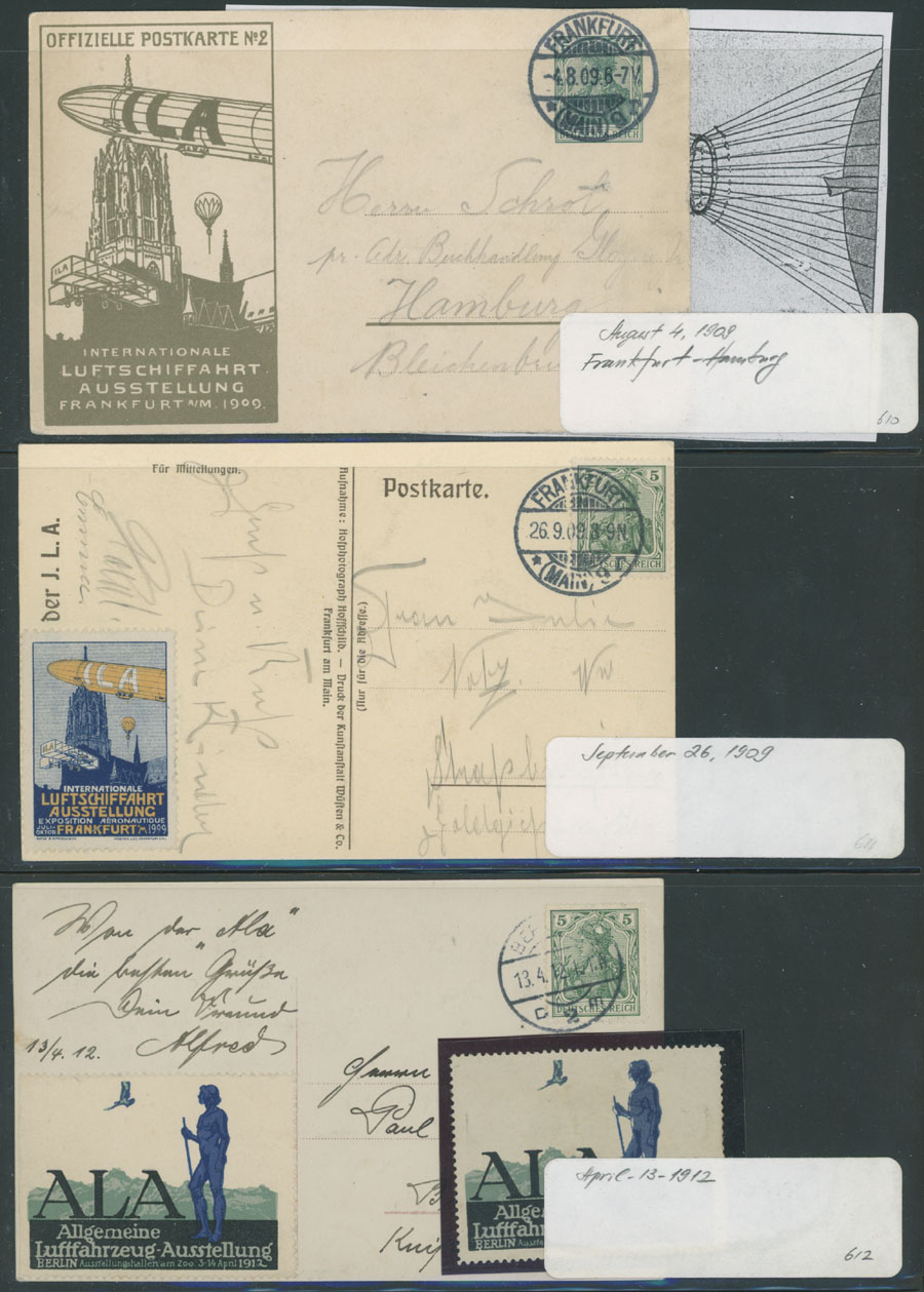 Lot 78 - 1. Worldwide Air Post Stamps and Postal History germany -  Raritan Stamps Inc. Auction #93 Worldwide Air Post stamps and postal history, Zeppelin Flight items, philatelic rarities of the World