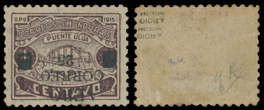 Lot 81 - 1. Worldwide Air Post Stamps and Postal History Honduras -  Raritan Stamps Inc. Auction #93 Worldwide Air Post stamps and postal history, Zeppelin Flight items, philatelic rarities of the World