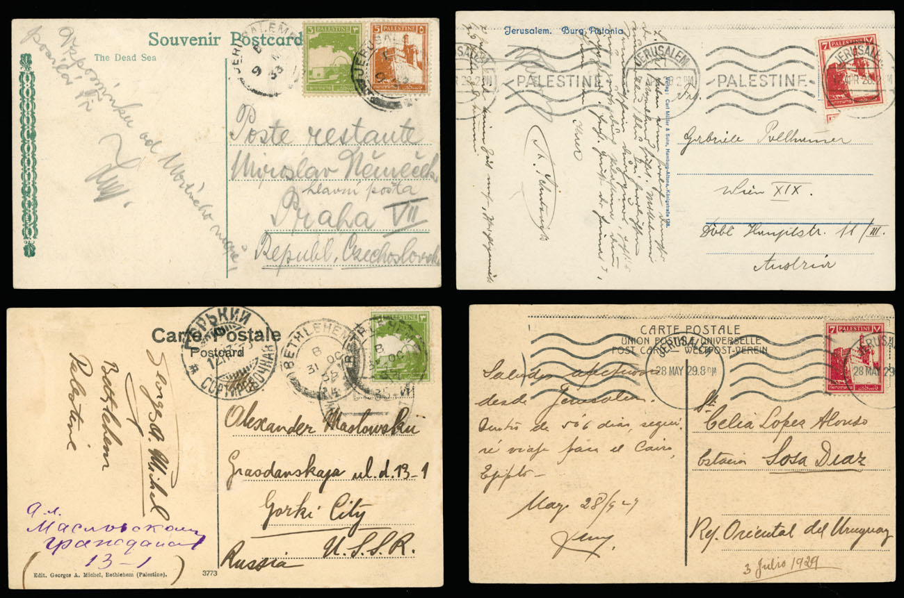 Lot 818 - 8. British Commonwealth (C-Z) Palestine (British Mandate) -  Raritan Stamps Inc. Auction #93 Worldwide Air Post stamps and postal history, Zeppelin Flight items, philatelic rarities of the World
