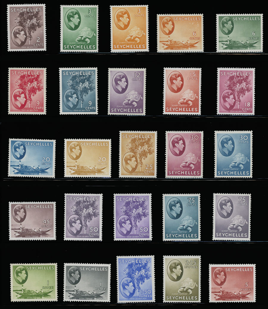 Lot 824 - 8. British Commonwealth (C-Z) seychelles -  Raritan Stamps Inc. Auction #93 Worldwide Air Post stamps and postal history, Zeppelin Flight items, philatelic rarities of the World
