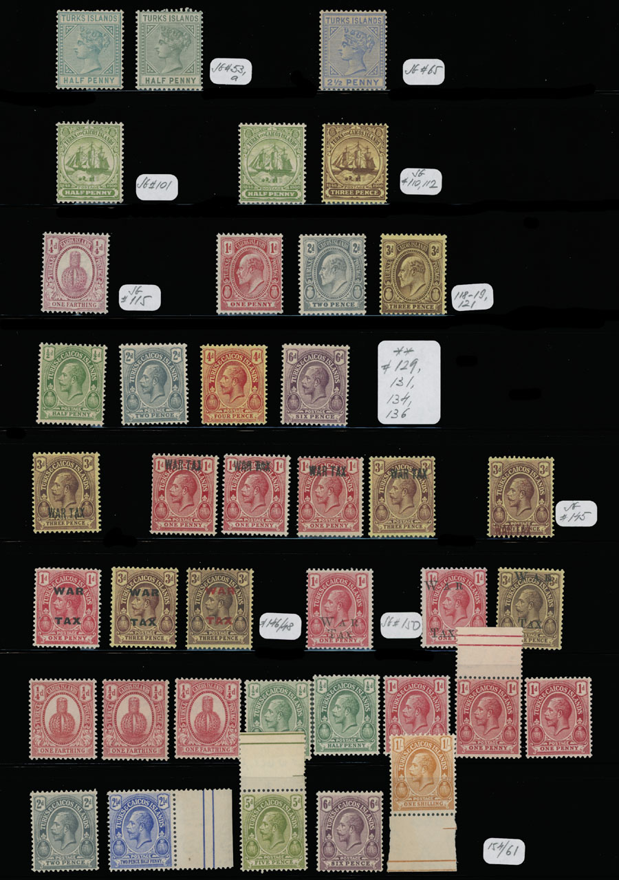 Lot 834 - 8. British Commonwealth (C-Z) turks and caicos islands - Raritan Stamps Inc. Auction #93 Worldwide Air Post stamps and postal history, Zeppelin Flight items, philatelic rarities of the World Lot 834 - 8. British Commonwealth (C-Z) turks and caicos islands - Raritan Stamps Inc. Auction #93 Worldwide Air Post stamps and postal history, Zeppelin Flight items, philatelic rarities of the World