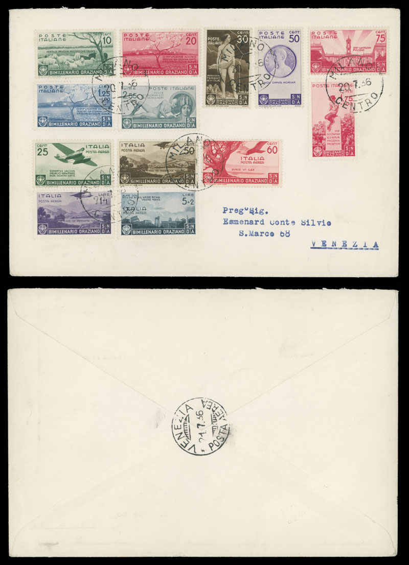 Lot 951 - Italy - Raritan Stamps Inc. Auction #93 Worldwide Air Post stamps and postal history, Zeppelin Flight items, philatelic rarities of the World Lot 951 - Italy - Raritan Stamps Inc. Auction #93 Worldwide Air Post stamps and postal history, Zeppelin Flight items, philatelic rarities of the World