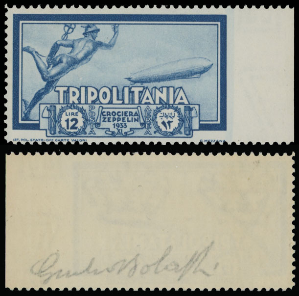 Lot 96 - 1. Worldwide Air Post Stamps and Postal History Italy - Colonies - Tripolitania -  Raritan Stamps Inc. Auction #93 Worldwide Air Post stamps and postal history, Zeppelin Flight items, philatelic rarities of the World