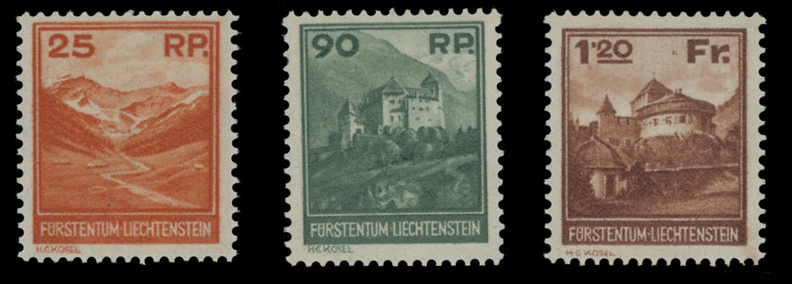 Lot 979 - Liechtenstein  -  Raritan Stamps Inc. Auction #93 Worldwide Air Post stamps and postal history, Zeppelin Flight items, philatelic rarities of the World